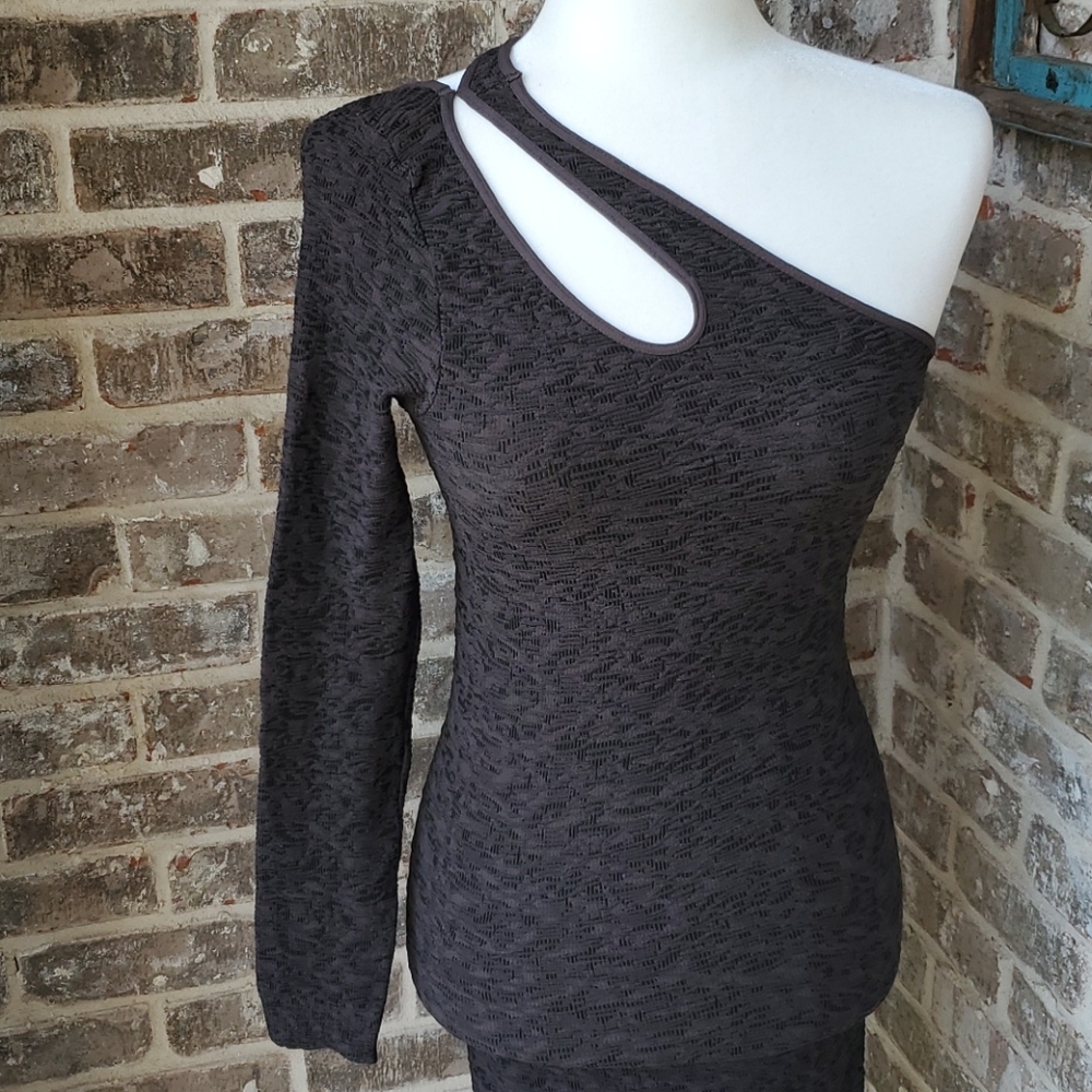 NWT! BCBGeneration One Sleeve Sexy Bodycon Dress - Picture 3 of 4